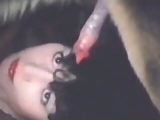 Oral session with a brunette who looks good