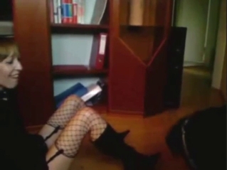 Bestiality sex with a fishnets-clad amateur blonde