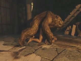 Bestiality sex with a gay bear fucking a dude